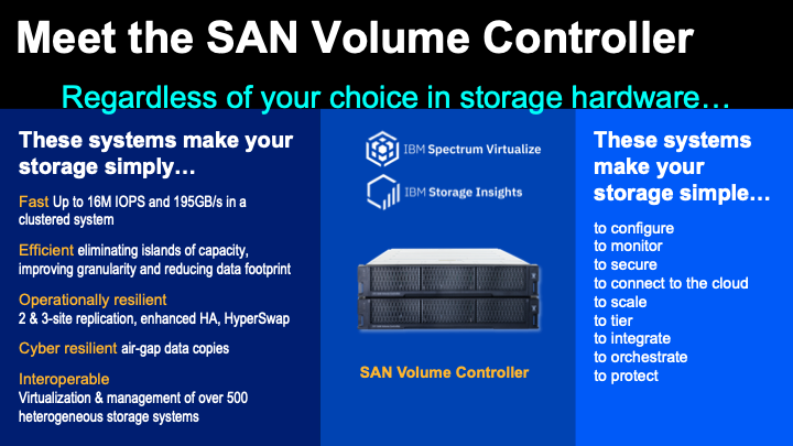 Meet the IBM SAN Volume Controller with Spectrum Virtualize